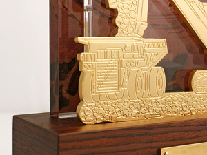 Corporate souvenir "Tandem of metal and glass"